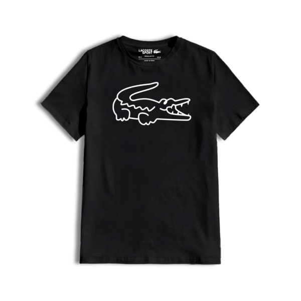 Camiseta Blanca Lacoste Cocodrilo Silueta - Image 2