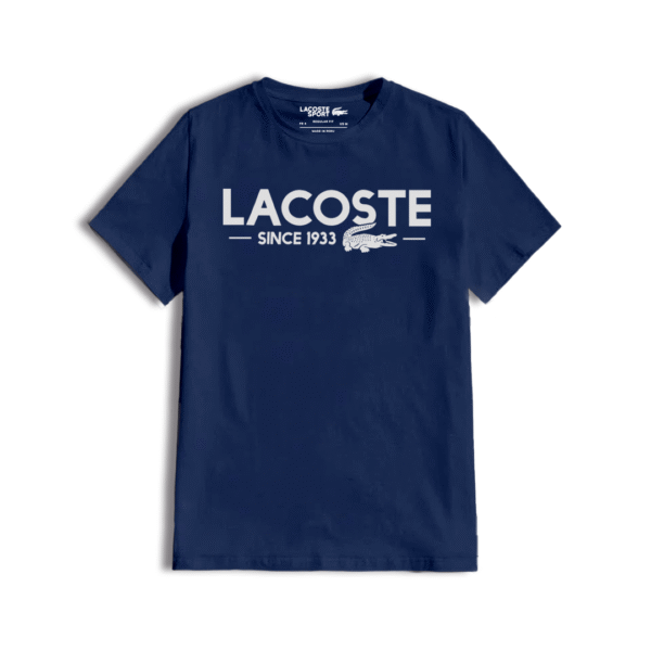 Camiseta Lacoste Negra "Since 1933" - Image 2