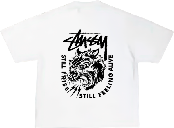 Camiseta Oversize Stüssy blanca – Edición Limitada