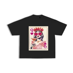 Camiseta oversize carta negra