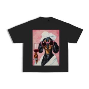 Camiseta oversize perro gafas