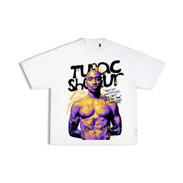 Camiseta oversize tupac blanca