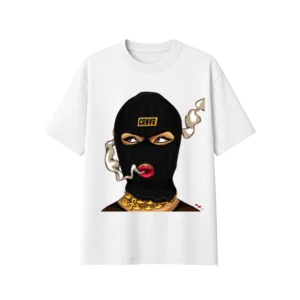 Camiseta oversize capucha negra